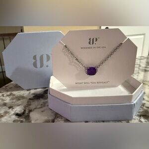 BP Bomb Party Necklace NK33346 Can You Imagine NIB Amethyst Hematite